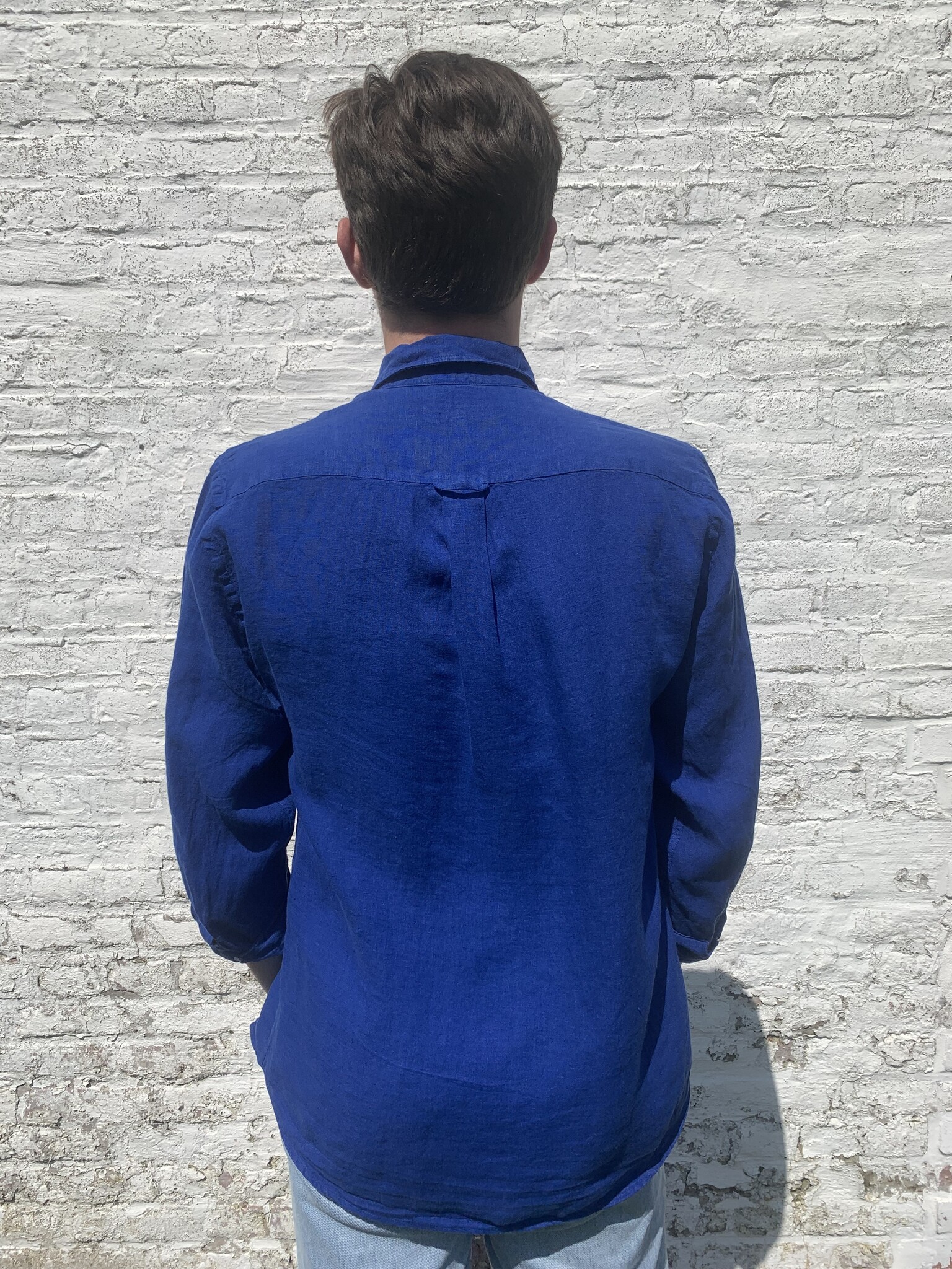 indigo long sleeve shirt