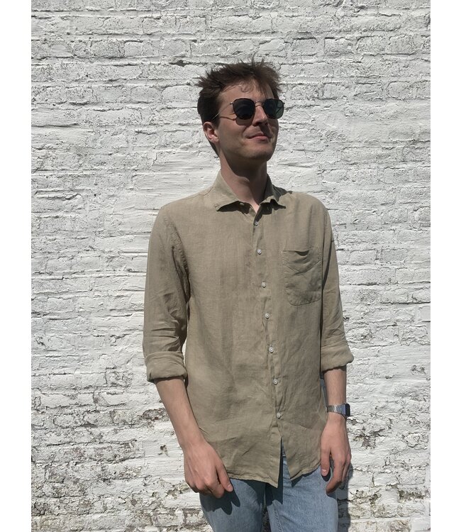 Le grenier du lin Chemise en lin manches longues safari