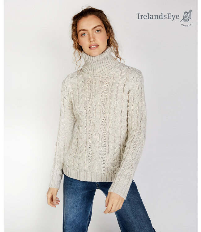 Irelandseye Pull irlandais col roulé "JUNIPER A997"