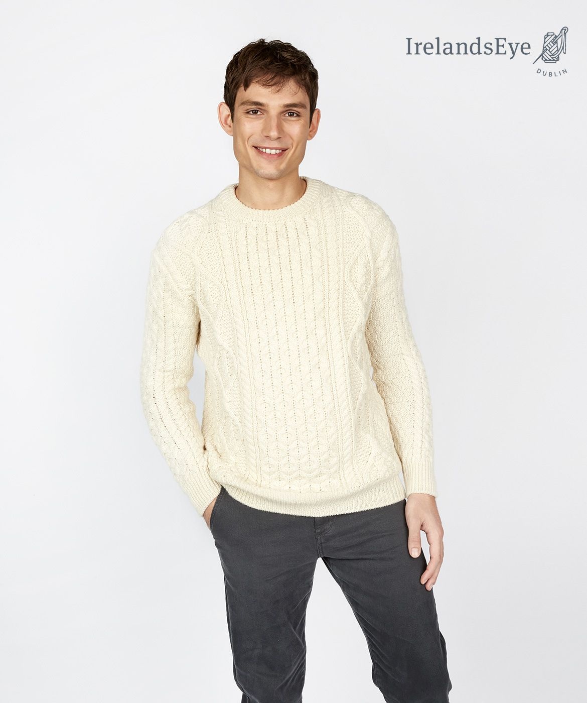 Irelandseye Round-neck Irish jumper FEARNOG A907