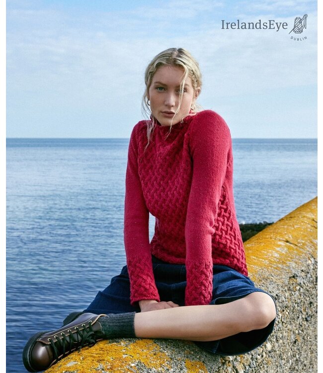 Irelandseye "TRELLIS SWEATER / A641" Irish  higt neck jumper