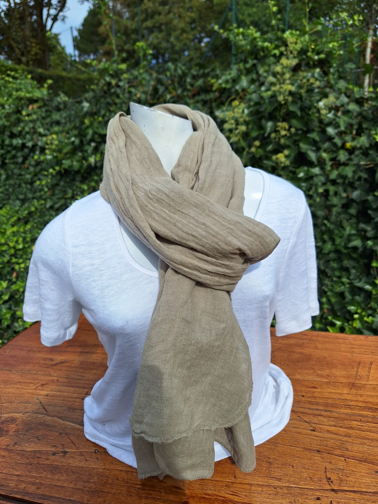 Mixed safari linen scarf