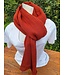 Mixed scarf in rust-coloured linen