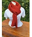 Mixed scarf in rust-coloured linen