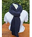 Mixed scarf in navy linen