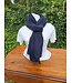 Mixed scarf in navy linen