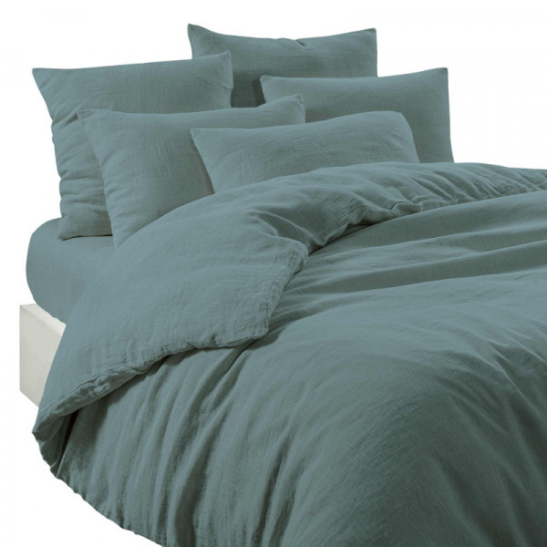 haomy Duvet cover in stone blue linen