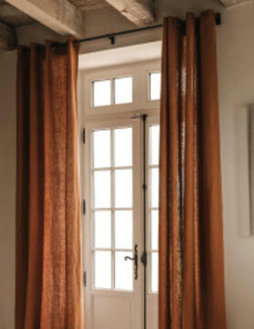 haomy Ready-to-install linen curtains