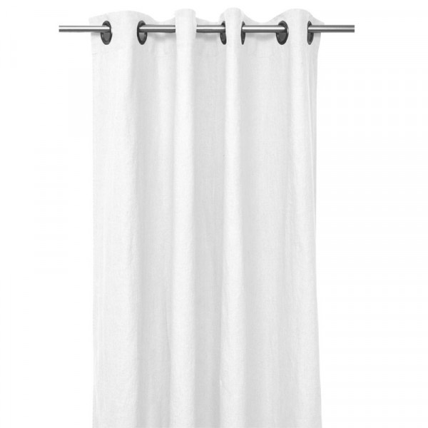 Rideaux Shabby Chic En Lin Pur Et Dentelle Coton écrue – Couleur Lilas/mauve, Prêts à Poser