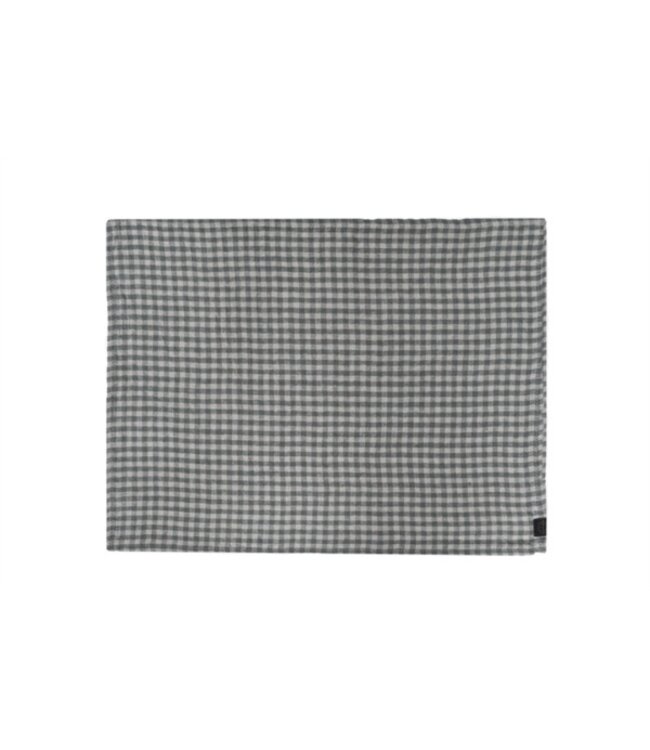 haomy Set ou serviette de table en lin vichy "pigeon"