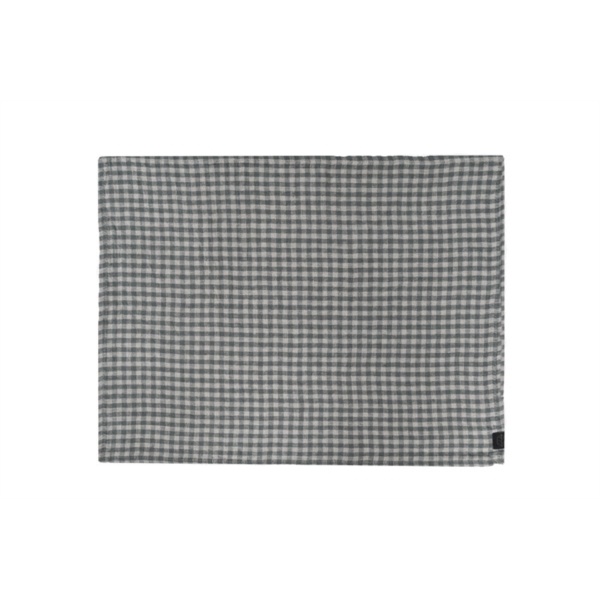 haomy Gingham linnen placemat of servet "duif