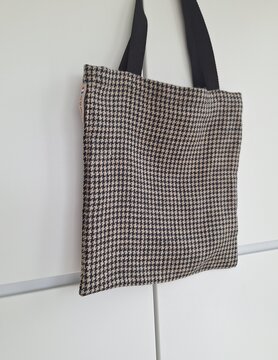 Le grenier du lin tote bag en lin vichy