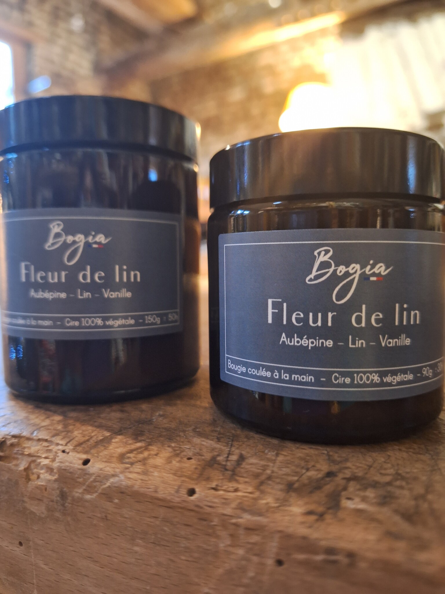 bogia Bougies fleur de lin