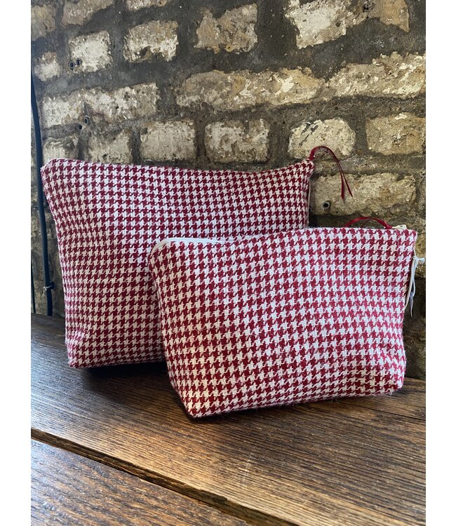 Le grenier du lin Trousse en lin  pied de poule