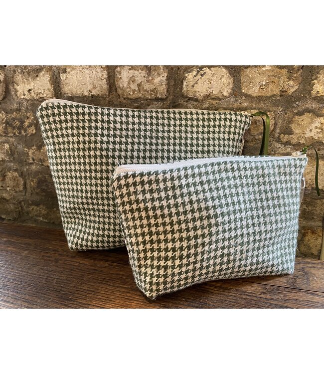 Le grenier du lin Houndstooth linnen etui