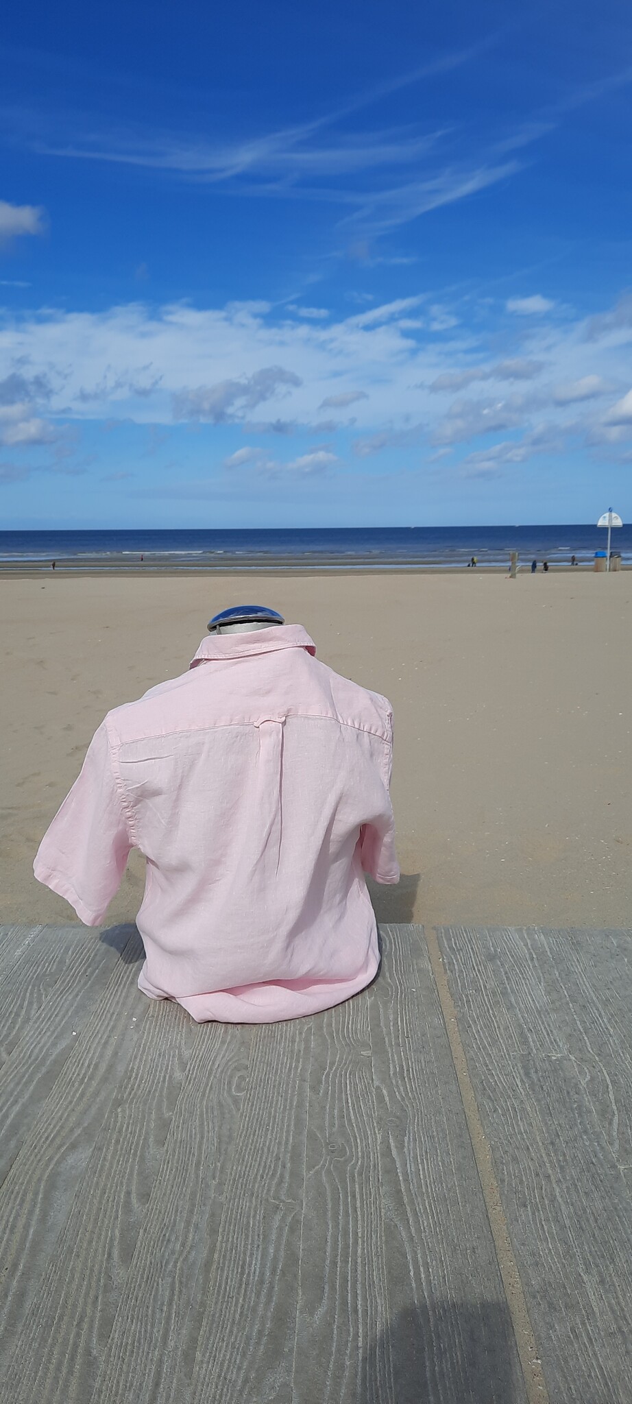 Le grenier du lin Roze linnen overhemd met korte mouwen