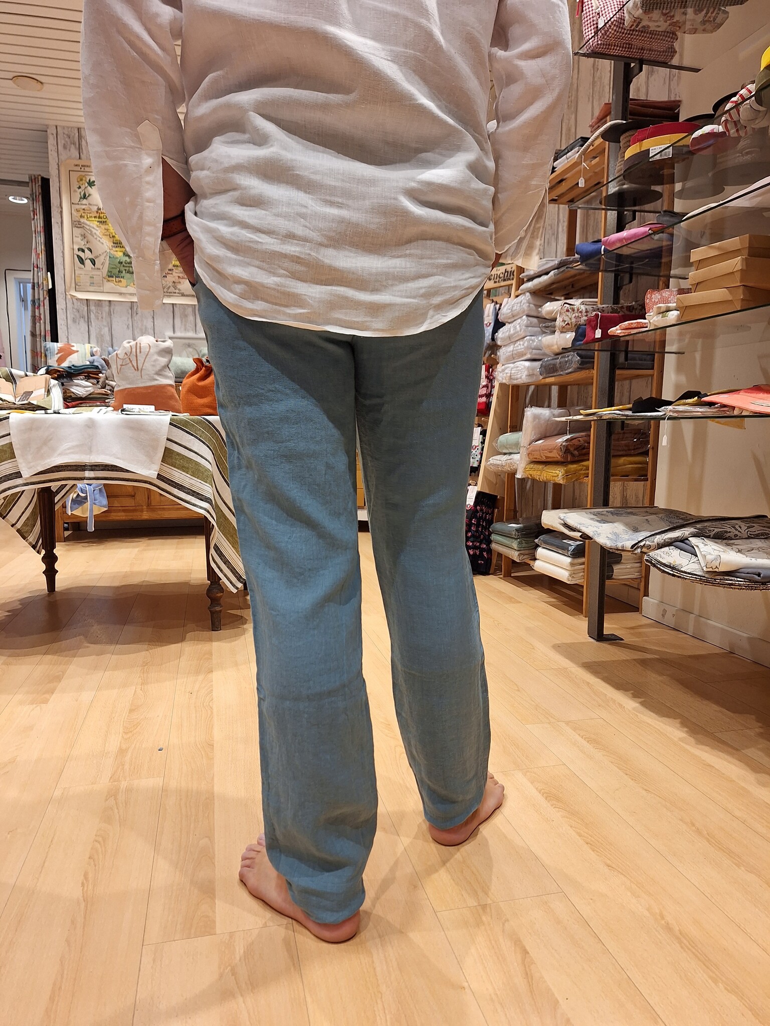 Le grenier du lin "Clark" linen flower pants