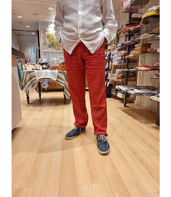 Le grenier du lin Van ketchup linnen broek
