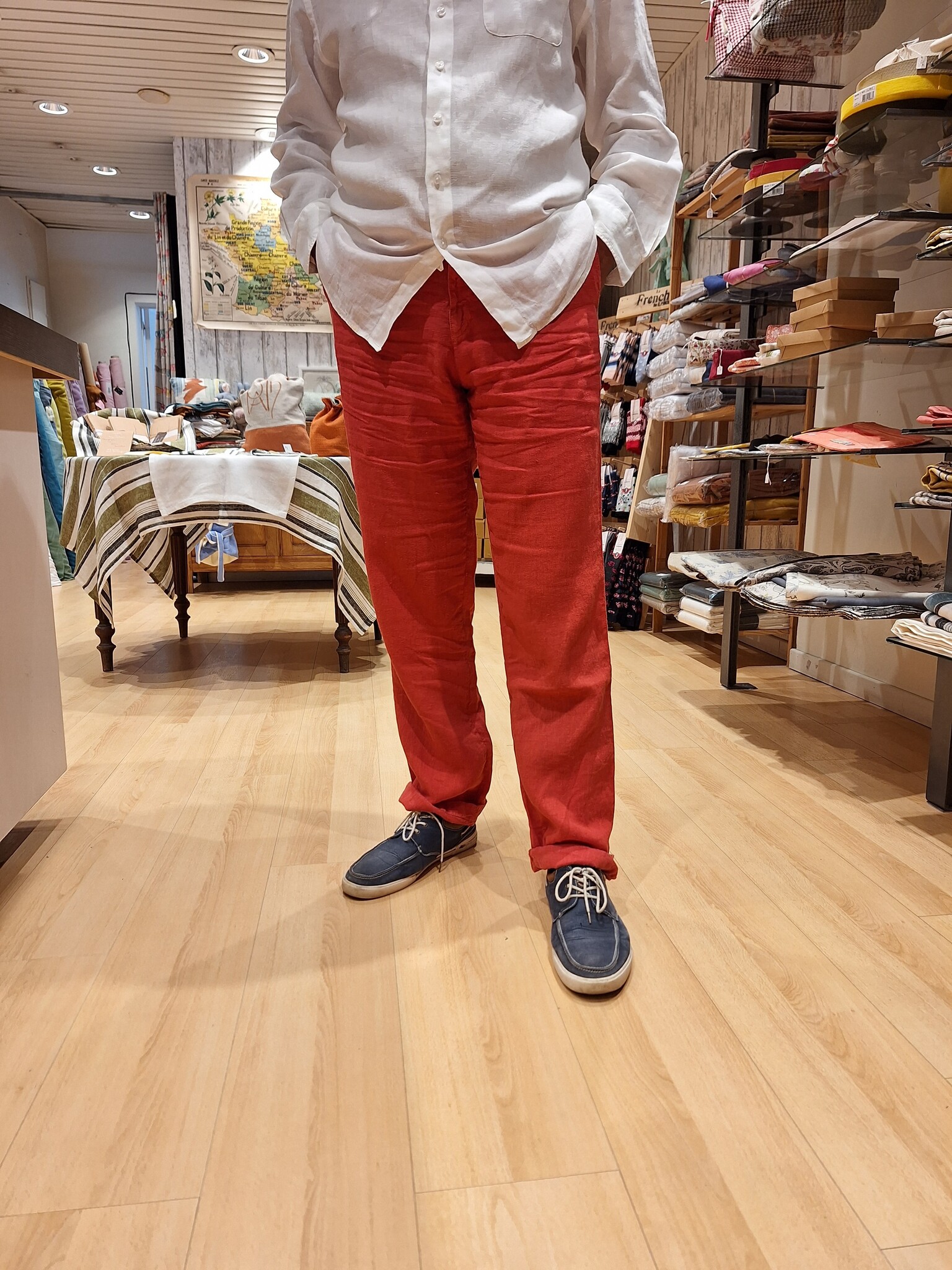 Le grenier du lin Pantalon  en lin van ketchup