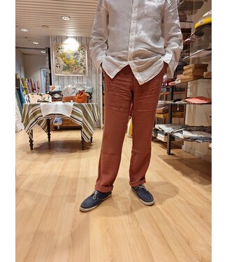 Le grenier du lin Pantalon en lin homme Van – Terra Cotta