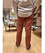 Le grenier du lin Pantalon homme en lin 100% Van terra cotta – Coupe droite, confection européenne