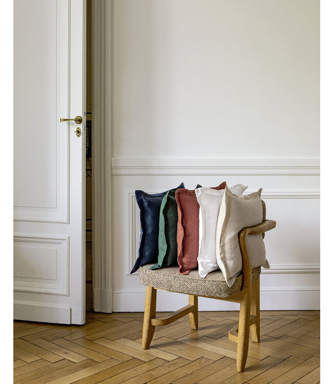 ANNE DE SOLENE Linen fitted sheet