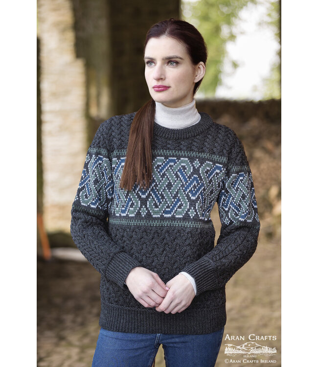 aran craft "RINGSEND / C5349" Round neck Irish jumper
