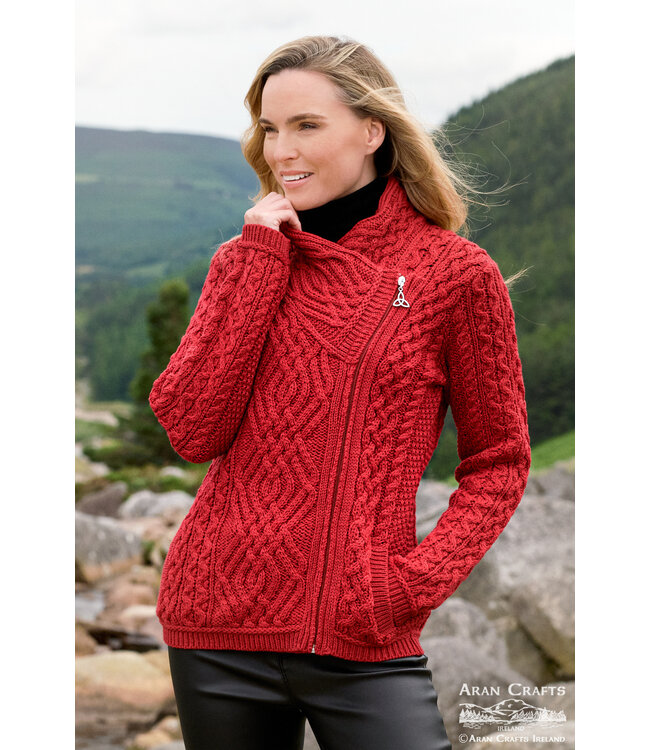 aran craft "Z4630"Iers vest met zijrits