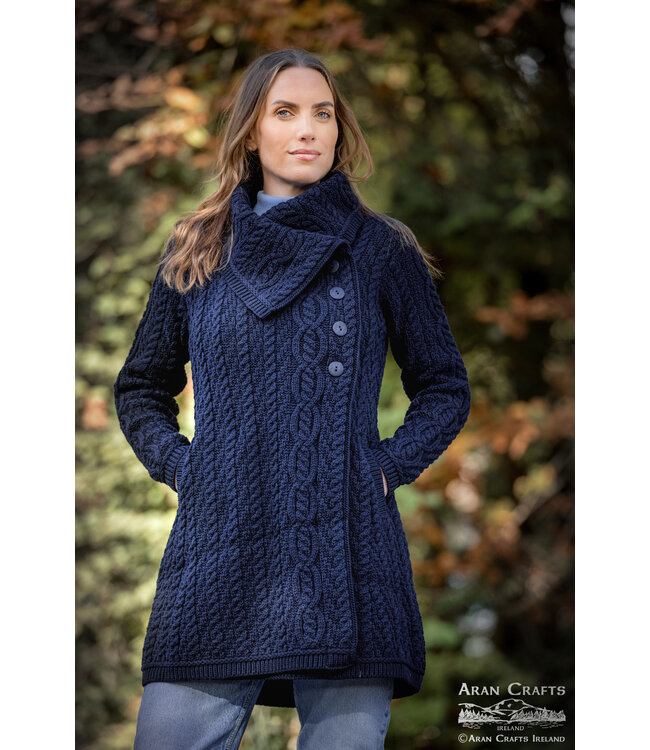 aran craft Irish wool coat X4416