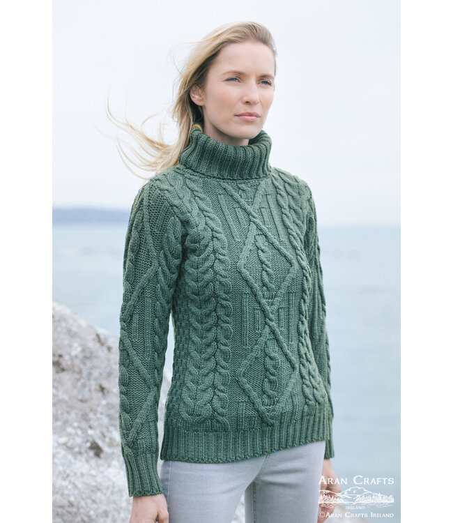 aran craft Pull irlandais col roulé "INCH / R2080"