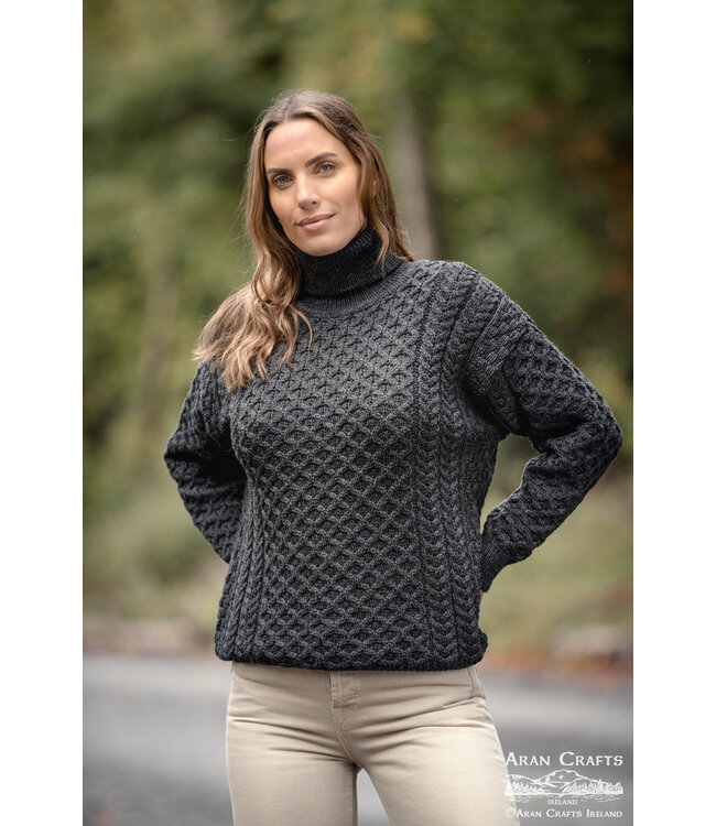 aran craft "CARRICK / R1949" Irish turtleneck jumper