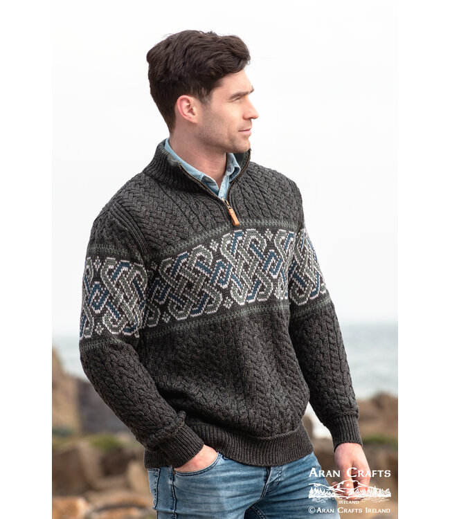 aran craft "NEW GRANGE / X4843" Ierse trucker-trui