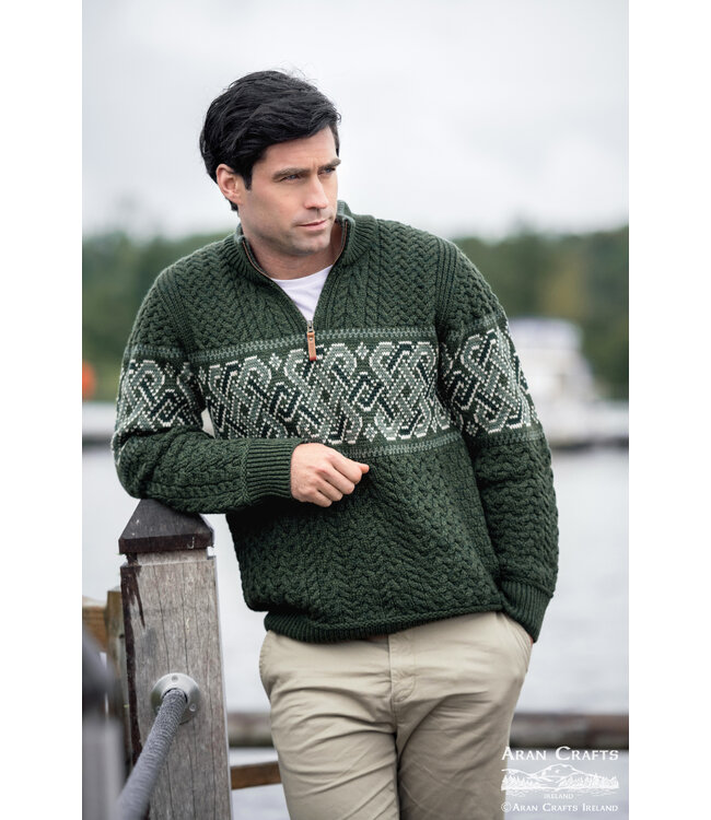 aran craft "NEW GRANGE / X4843" Ierse trucker-trui