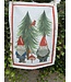 tessitura toscana Torchon  ou décor en lin " jolly elf red "