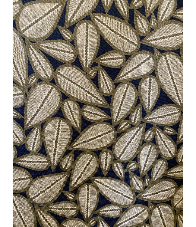 Gold leaf linen fabric