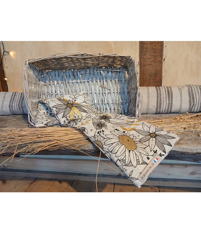 Le grenier du lin Bouillotte aux graines de lin "DAISY GOLD"