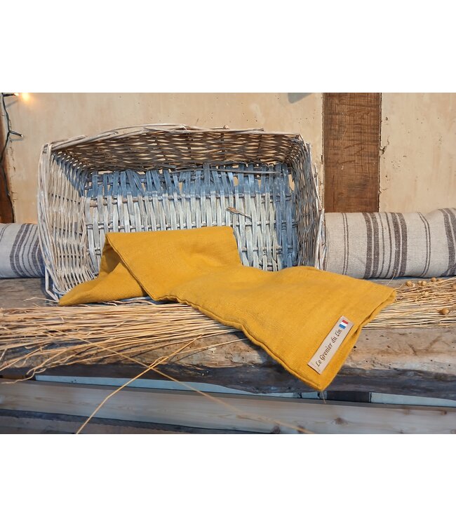 Le grenier du lin Bouillotte aux graines de lin couleur jaune