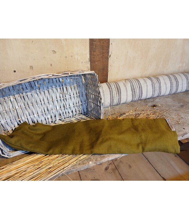 Le grenier du lin Olijfkleurige fles met heet water uit lijnzaad