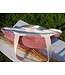 Le grenier du lin Linen bag with handles PIED DE POULE ROUGE