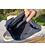 Le grenier du lin Linen bag with handles BOUTON COCO MARINE
