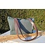 Le grenier du lin Linen bag with handles POCHE KAKI GREEN