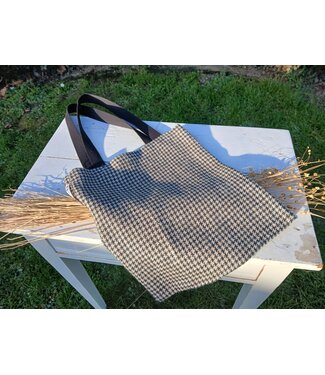 Le grenier du lin Tote bag in linnen VICHY BLEU