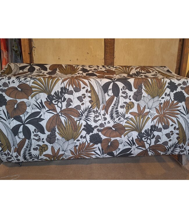 Linnen stof TARMAC LEMON