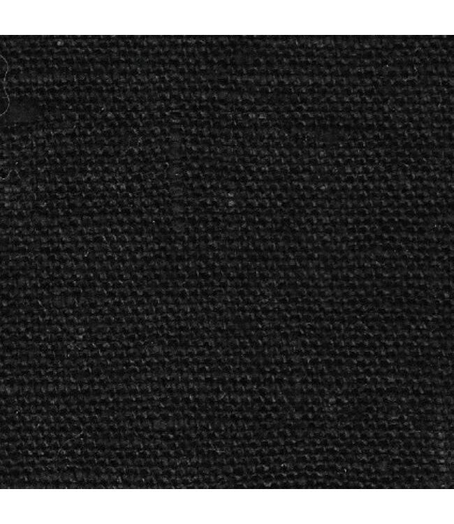 Tissu  enduit en lin  NOIR