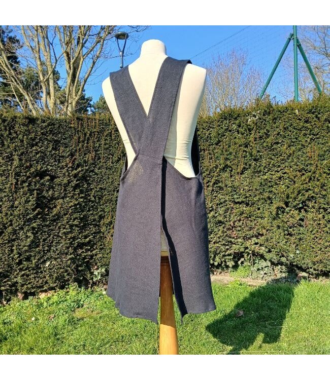 Le grenier du lin Japanese black linen apron