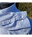 Long-sleeved shirt in fine blue stripes