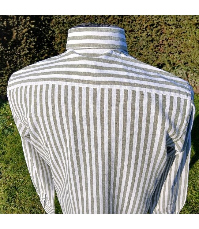 Le grenier du lin Shirt met lange mouwen, groene strepen