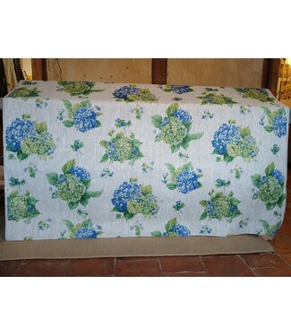 Tissu lin Hortensia bleu