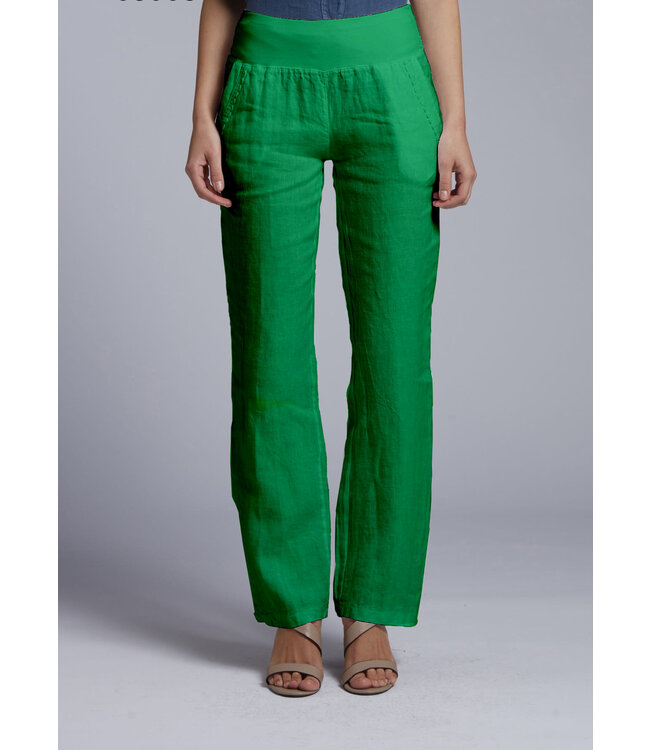 pantalon en lin FIDELE vert bresil