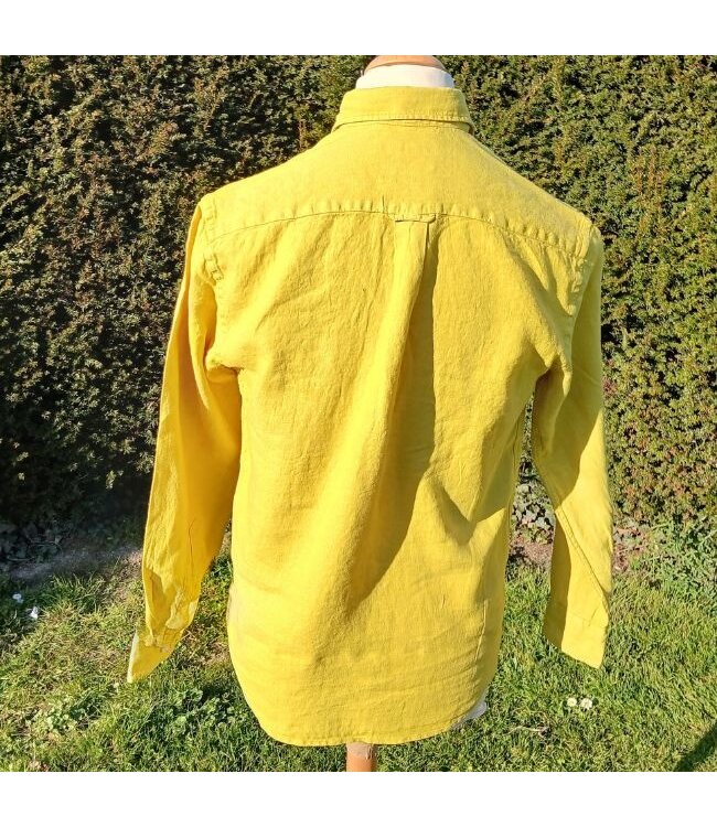 Le grenier du lin chemise en lin  manches longues citrine